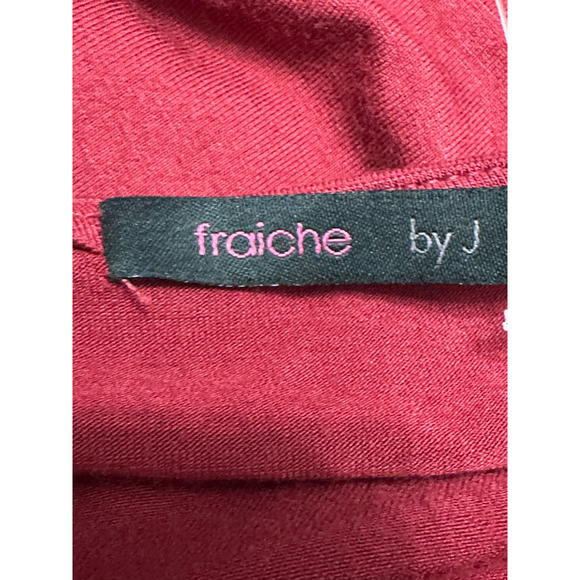 Fraiche By J A-Line Dress Knee Length Long Sleeve Surplice Knit Pink XL NWOT - Picture 7 of 9